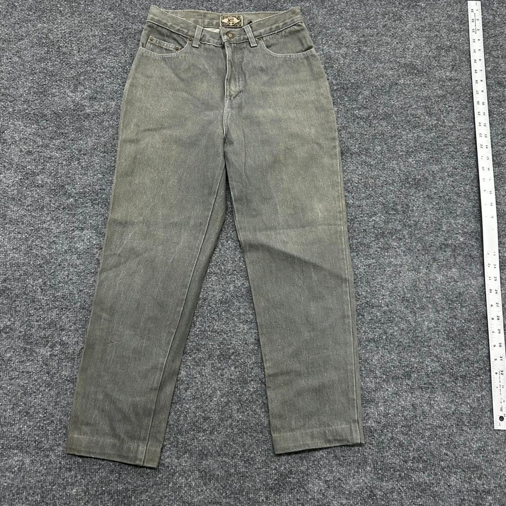 Express Jeans Womens Size 3 Olive Green High Waisted Tapered Leg Cotton Vintage